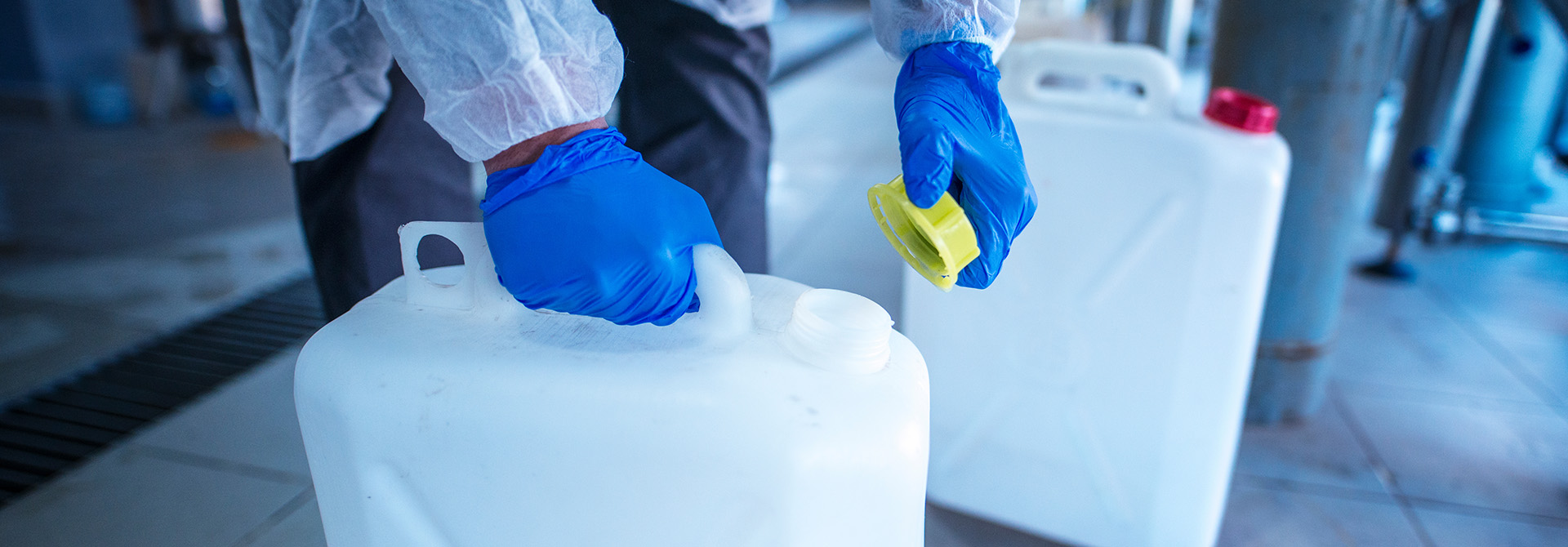 Detergent Containers being Handled Detergent Containers being Handled