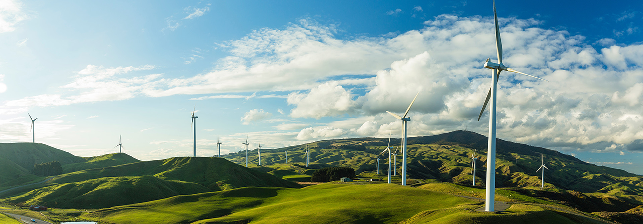 On land wind farm On land wind farm