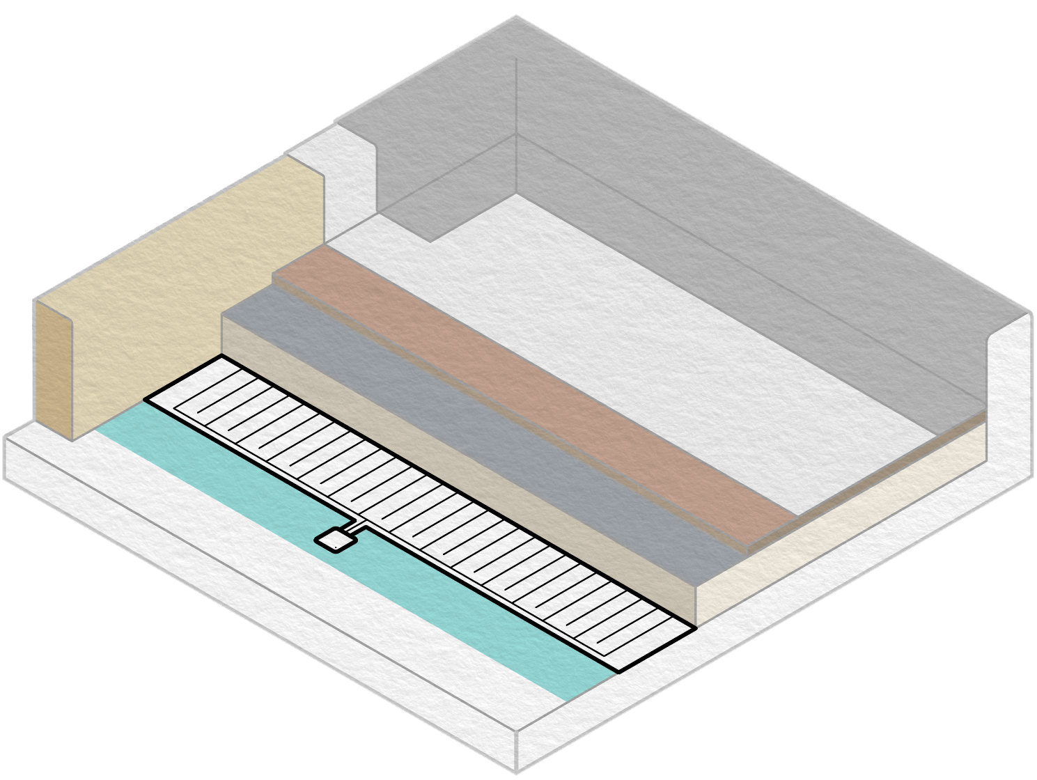 Flat roof cross section showing Severn sensor placement Flat roof cross section showing Severn sensor placement