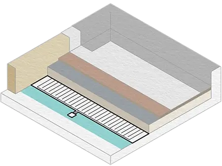 Flat roof cross section showing Severn sensor placement