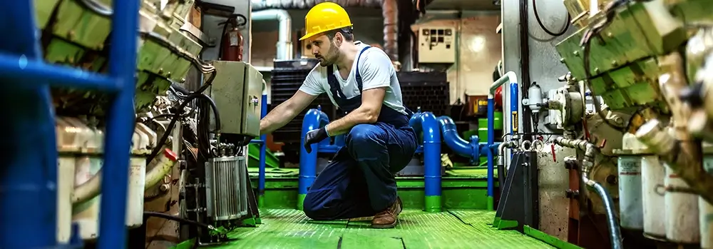 Manual inspection of ship equipment