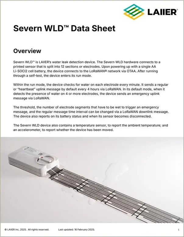 Severn WLD data sheet