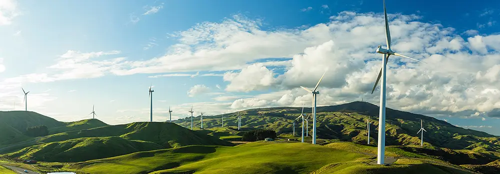 Wind farm on hills